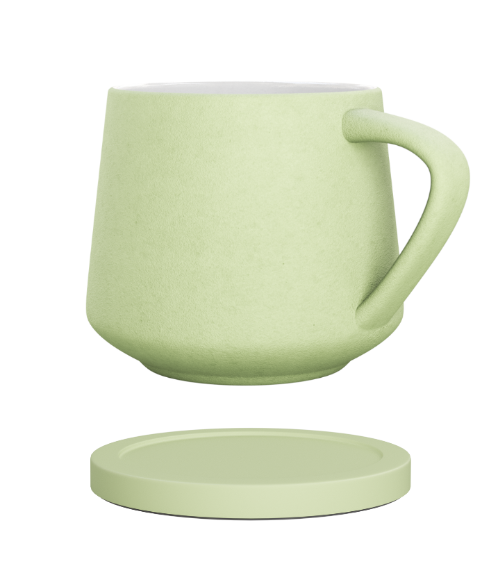 Pastel Avorium mug with matching ceramic coaster. 