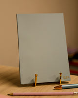 Personalised blue A5 lined notebook with gold foil lettering