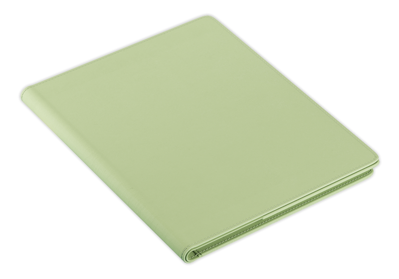 Personalise our green folio for the perfect gift